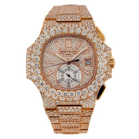 diamond men patek philippe watches|iced out Patek Philippe nautilus.